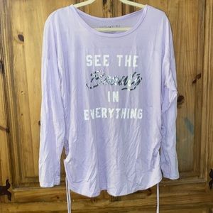 Beautiful lavender long sleeve tee